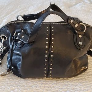 Michael kors Astor black leather silver hardwear